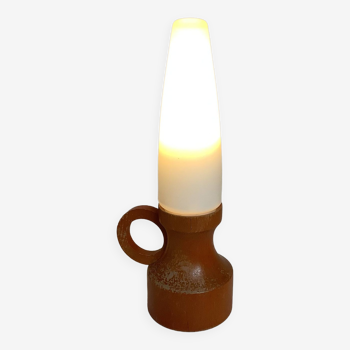 Scandinavian orange wooden lamp