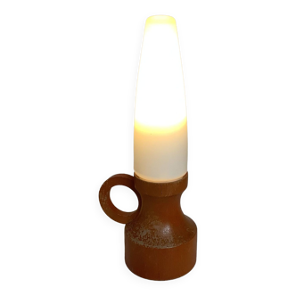 Scandinavian orange wooden lamp