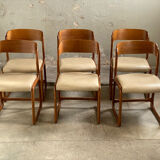 6 Baumann chairs foot sled