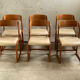 6 Baumann chairs foot sled