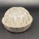 Glass flower stand with woven metal support