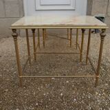 table gigogne laiton et onyx