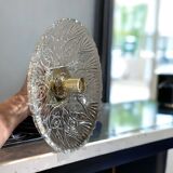 Large chiseled glass wall light