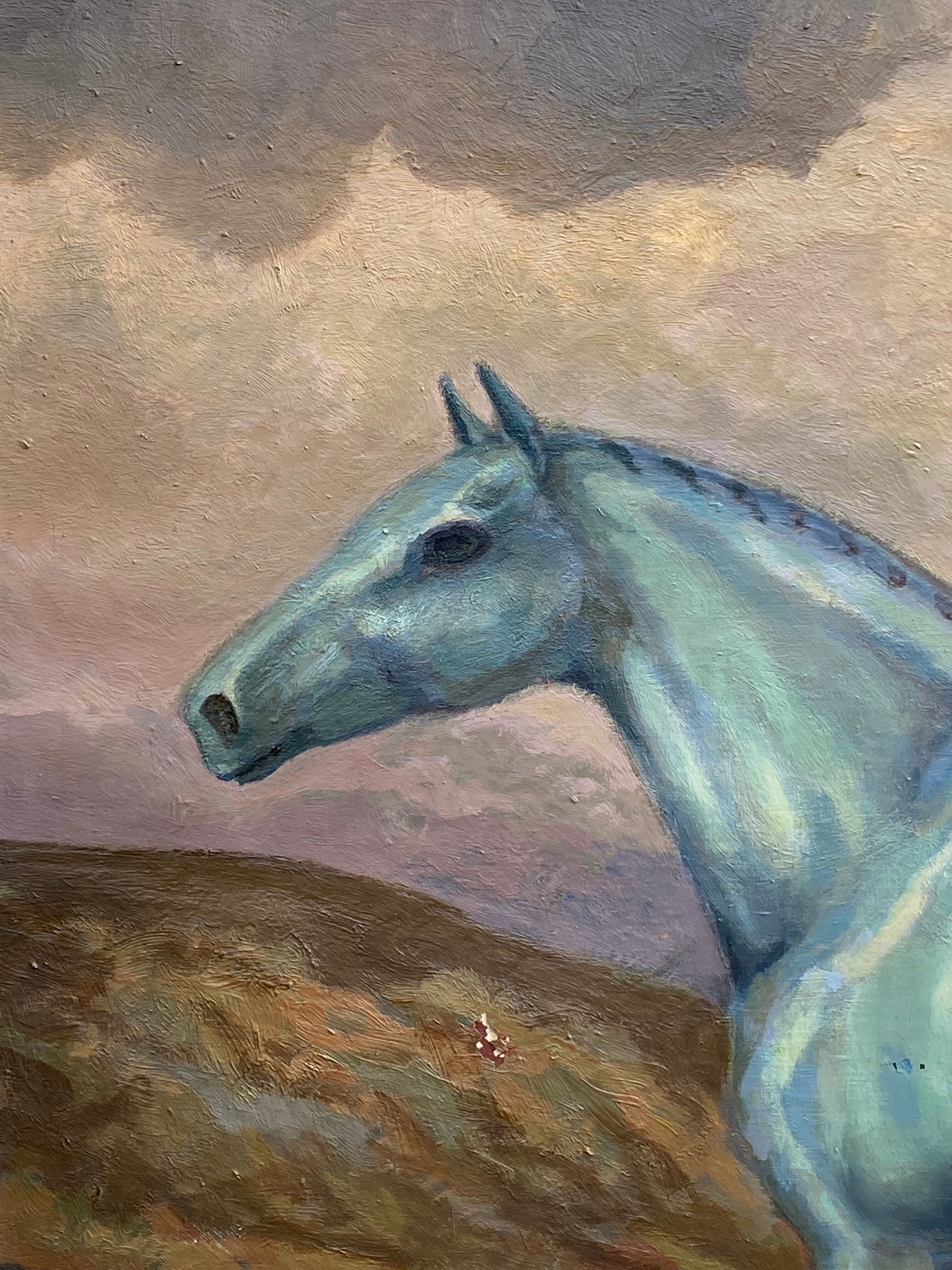 Painting of a naïve style horse
