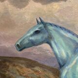 Painting of a naïve style horse