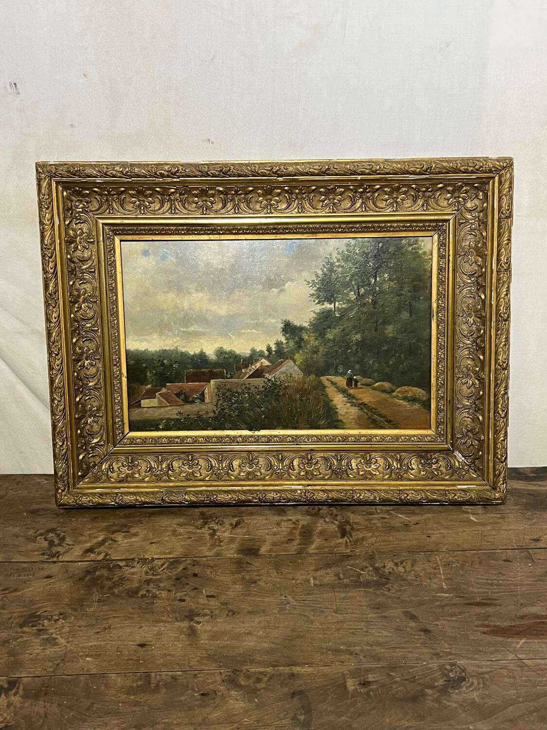 Huile sur bois XIX ème