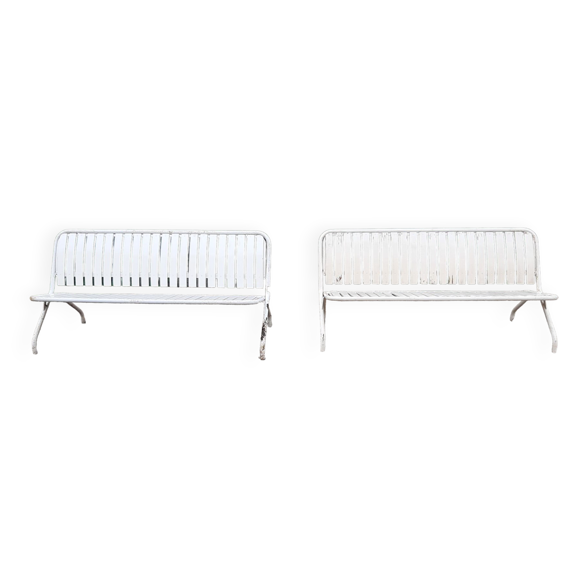 Metal and wood outdoor bench