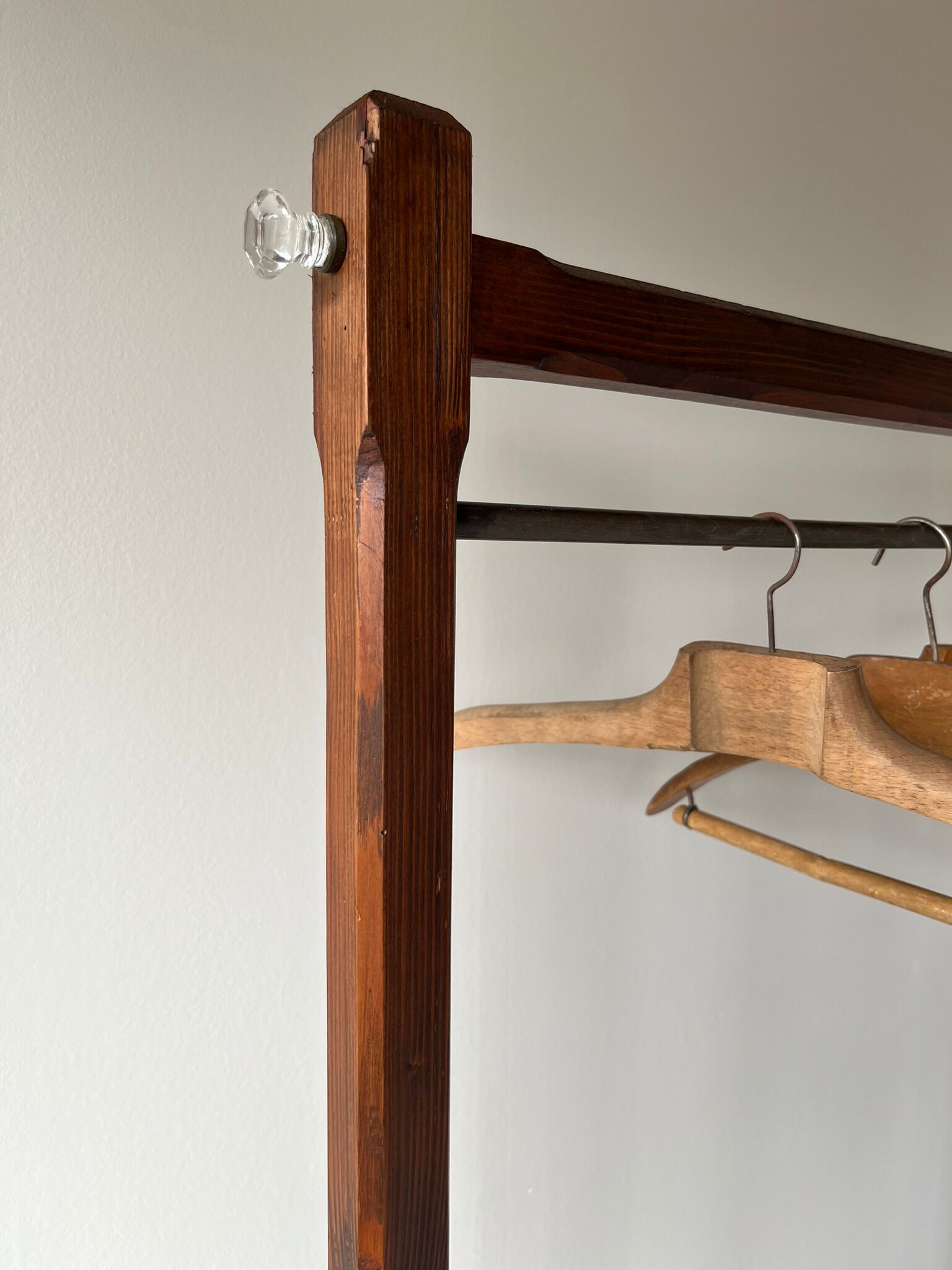 Clothes rack - antique wooden rack
