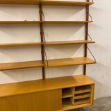 Unité murale scandinave vintage en chêne par Poul Cadovius pour Royal System, années 1960