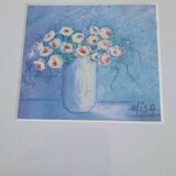 Table painting flower stamp