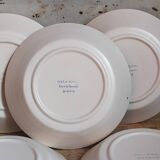 Five vintage MBFA PORNIC ceramic soup plates Daphné service