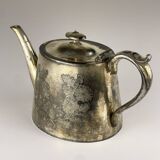 Antique silver-plated teapot from Sheffield, England, 1890-1910.