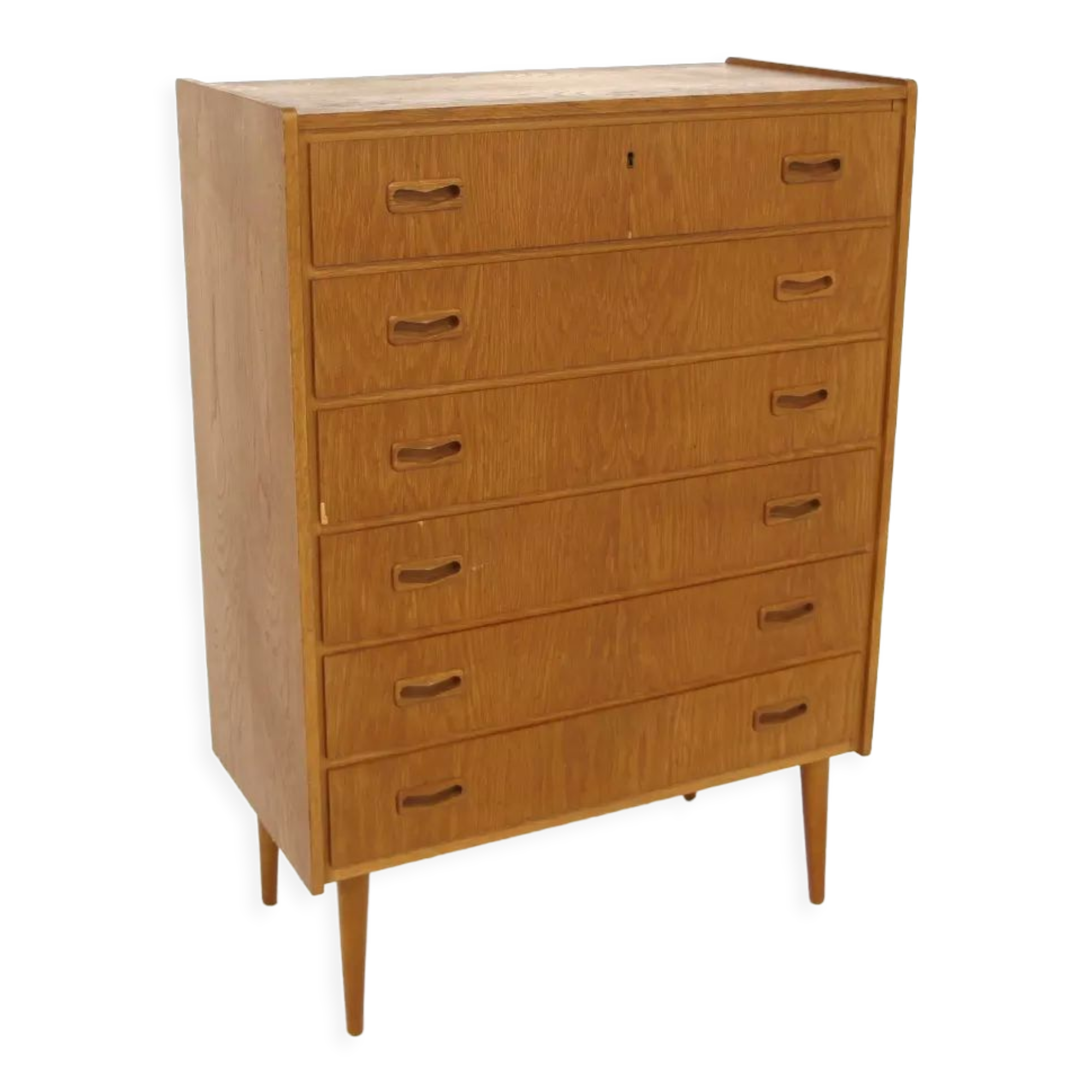 Scandinavian teak "tallboy" chest of drawers, Sweden, 1960