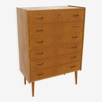 Commode scandinave "tallboy" en teck, Suède, 1960