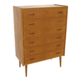 Scandinavian teak "tallboy" chest of drawers, Sweden, 1960