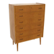 Commode scandinave "tallboy" en teck, Suède, 1960