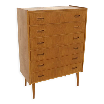 Commode scandinave "tallboy" en teck, Suède, 1960