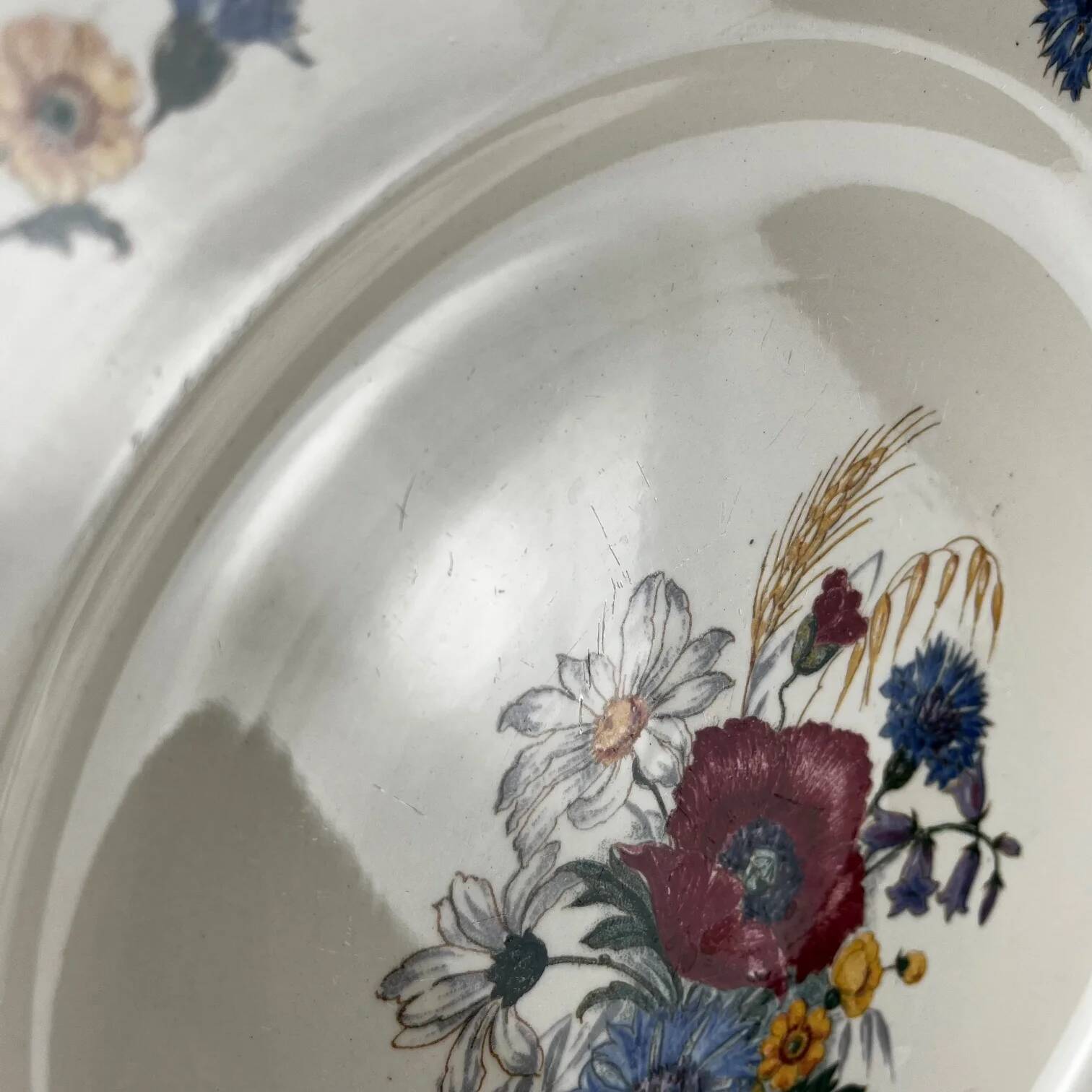 Round cake dish "Agreste" Sarreguemines, 20th century.