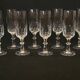 8 flûtes champagne en cristal taillé côtes plates