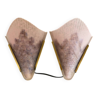 Pair of art deco style wall lights