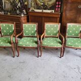 Set of 4 Empire style armchairs with cross