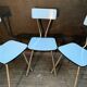 Suite of 3 vintage chairs in formica 1960