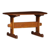 Primitive Swedish oval dining table in pine, early 20th century.