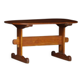 Table à manger ovale suédoise primitive en pin, début du XXe siècle