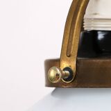 Vintage hanging lamp by Soholm made of white glass, 1970