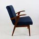 Vintage armchair 300-123, design by M. Puchała navy blue - set of 2 pieces
