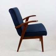 Vintage armchair 300-123, design by M. Puchała navy blue - set of 2 pieces