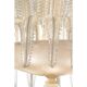 Contemporary Venetian White and Gold Leaves Murano Style Glass Chandelier
