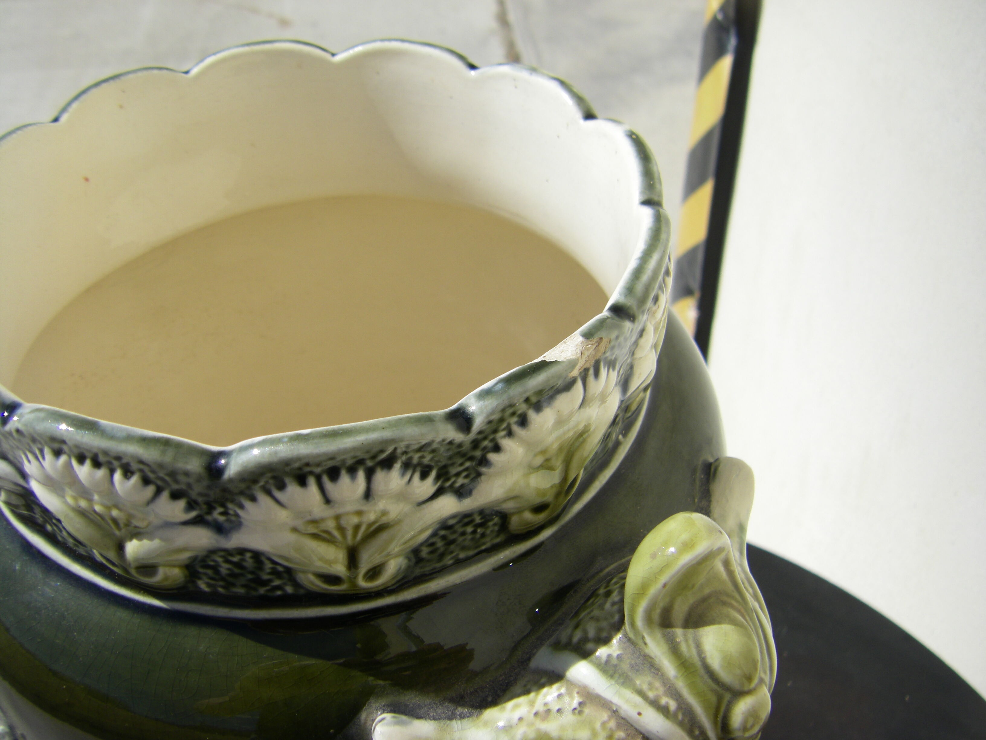 Old slip vase by A.G. de Bruyn for Fives (Lille)