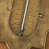 Vintage Brass Hanging Thermometer