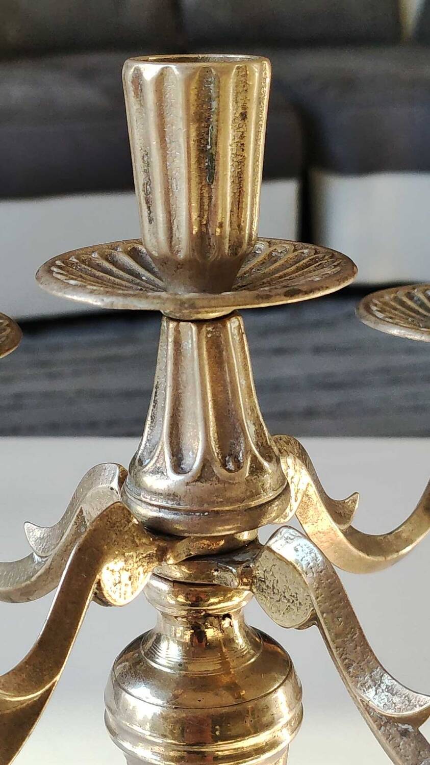 Large Baroque/Rocaille style candlestick/candelabra 5 lights. Mid 20th century