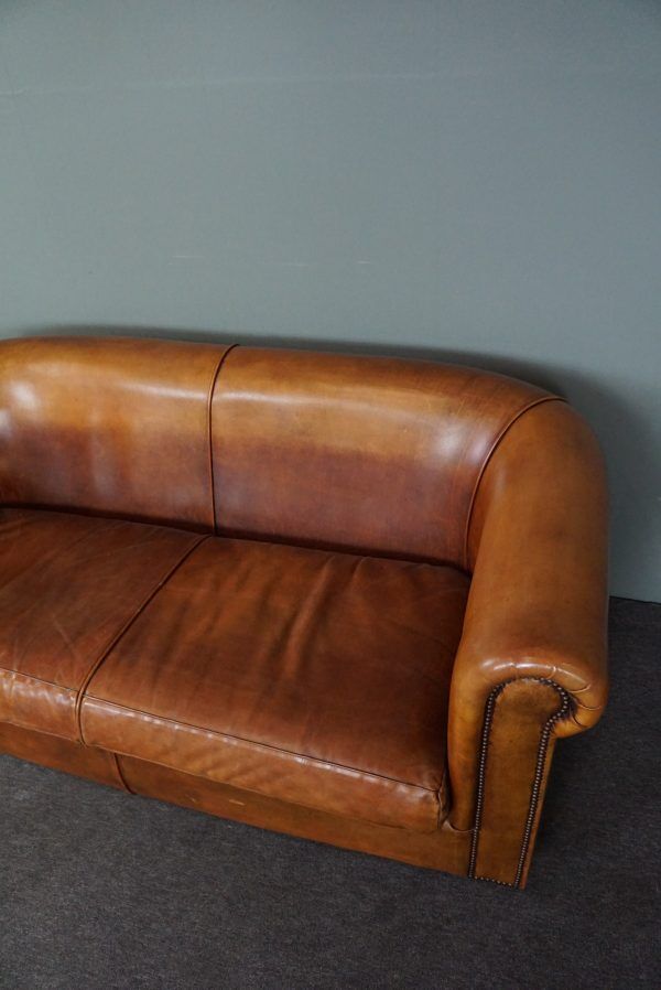 Beautifully colored 2.5-seater cowhide sofa