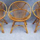Set de 3 fauteuils rotin corbeille adulte
