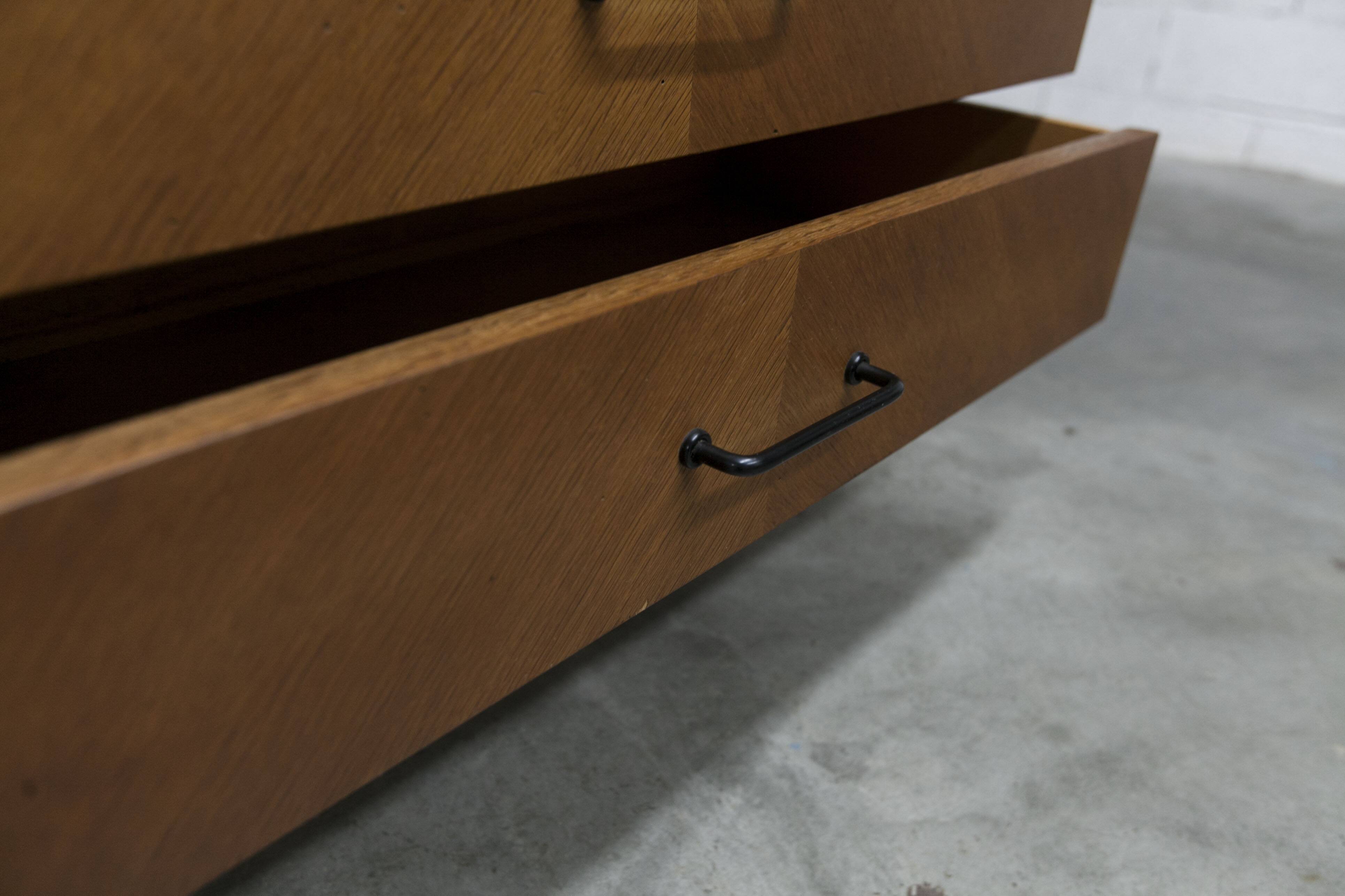 Scandinavian chest of drawers 1960 light oak clean and solid