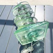 Large lamp base made of glass pebbles from the 70s/80s