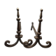 Pair of cast iron chenets