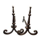 Pair of cast iron chenets