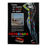 Publicité ancienne Gevaert  vintage GEVACOLOR