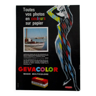 Publicité ancienne Gevaert  vintage GEVACOLOR