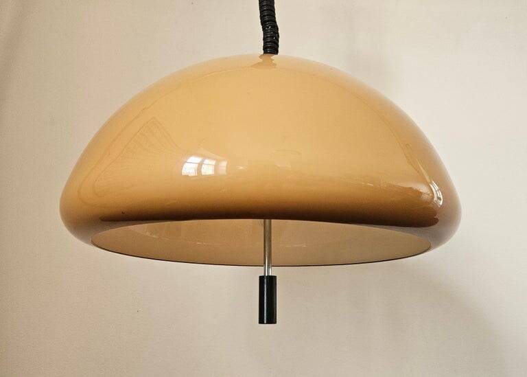 Midcentury Rare Pendant Guzzini, Luigi Massoni, Italy, 1970s