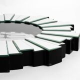 Gigantic rare heavy Sunburst mirror wall clock from the 1970s | Ø 70 cm