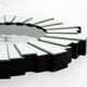 Gigantic rare heavy Sunburst mirror wall clock from the 1970s | Ø 70 cm