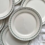 6 flat plates in iron earth "Nobilis" U&C Sarreguemines