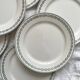 6 flat plates in iron earth "Nobilis" U&C Sarreguemines