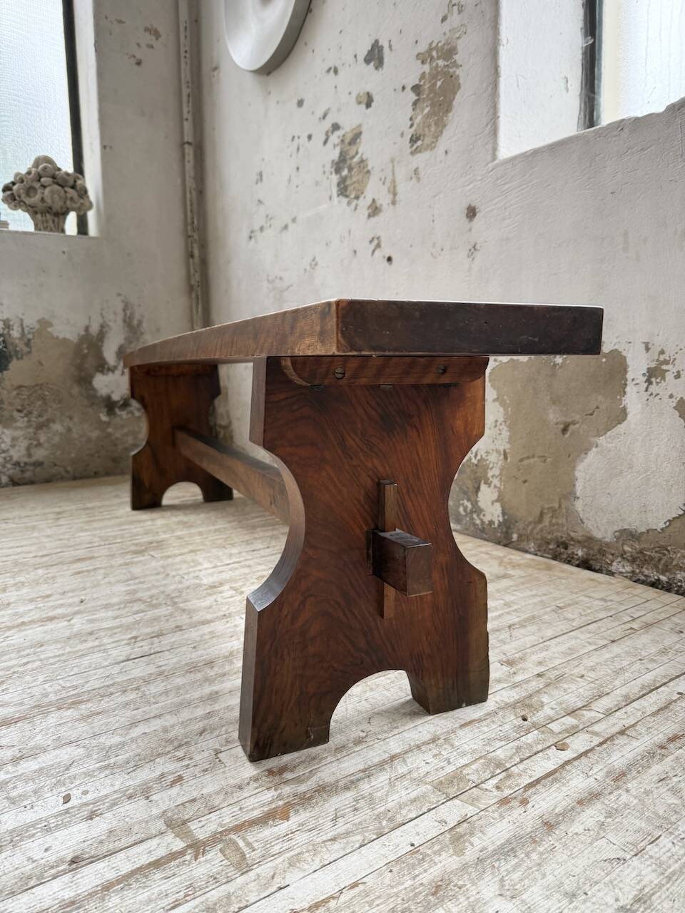 Pair of walnut benches 1900