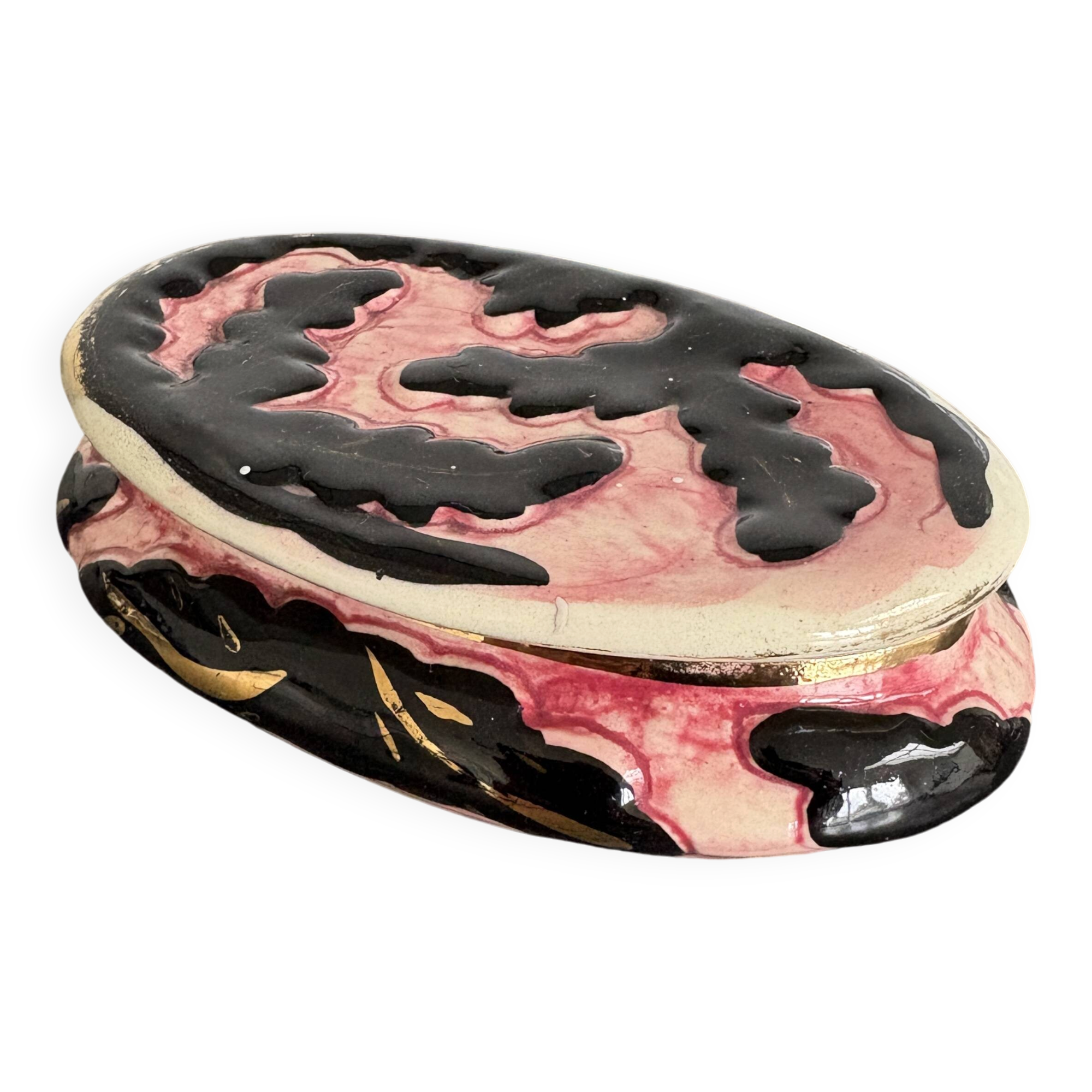 Vintage Jewellery Box Monaco Gold Pink